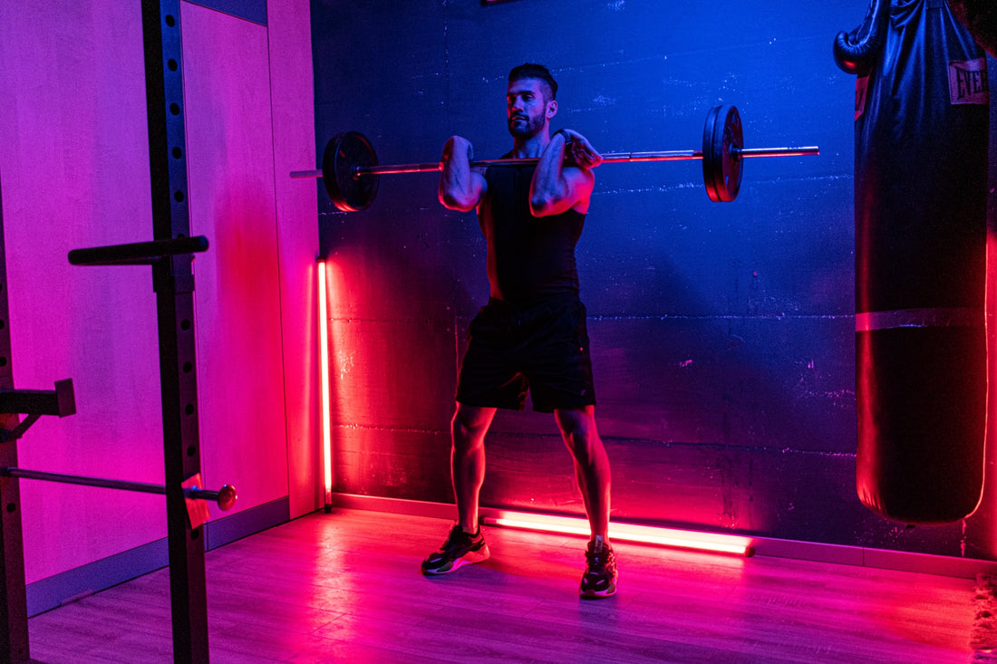 man doing front squats