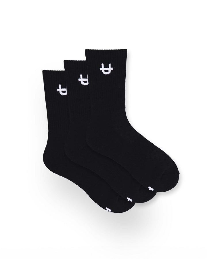 Original Crew Socken Schwarz – 3er-Pack