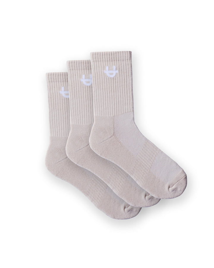 Original Crew Socken Beige – 3er-Pack
