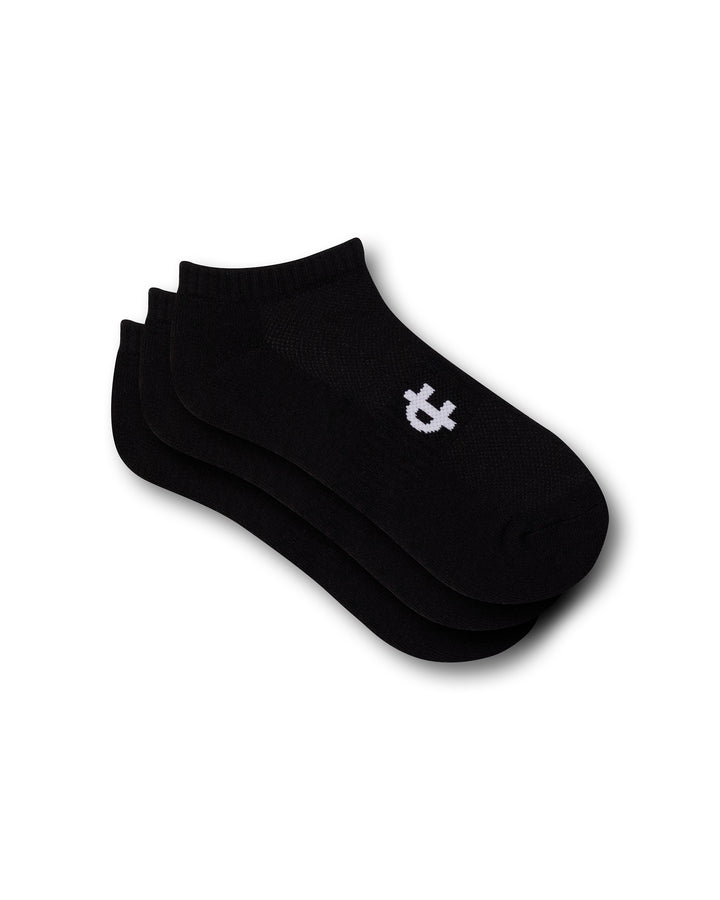 Original Sneaker-Socken Schwarz – 3er-Pack