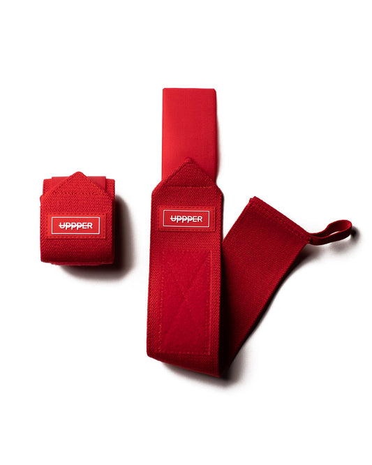 uppper wrist wraps red